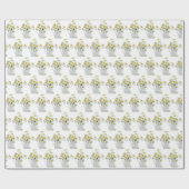 Weißbukett Geschenkpapier (Flach)