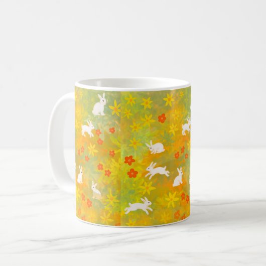 Weißbunnies Kaffeetasse (Vorderseite Links)