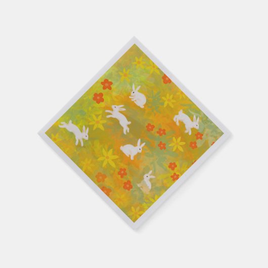 Weißbunnies Serviette (Ecke)
