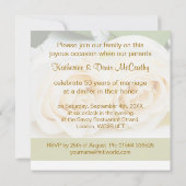 Weißcreme-Rose, 50. Hochzeitstag Einladung (Rückseite)