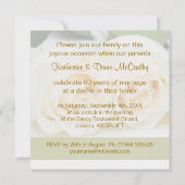 Weißcreme-Rose, 60. Hochzeitstag Einladung (Rückseite)