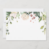 Weißcreme-Rose, Hydrangea Bridesmaid Vielen Dank Dankeskarte (Rückseite)