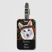 WEISSDEUTSCHE SHEPHERD MEXICO GEPÄCKANHÄNGER (Vorderseite Vertikal)