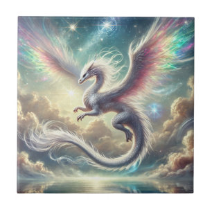 Weißdrache Fliese