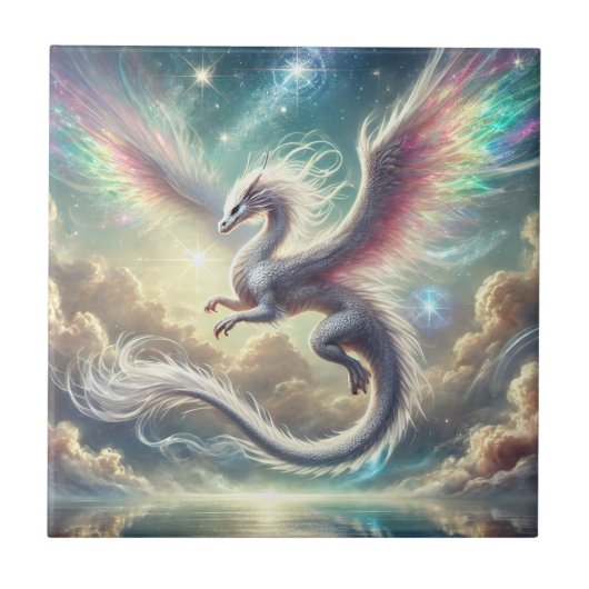 Weißdrache Fliese (Vorderseite)