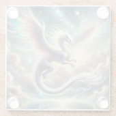 Weißdrache Glasuntersetzer (Rückseite)