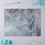 Weißdrache im Frühling Seidenpapier (Basteln)