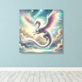 Weißdrache Leinwanddruck (Insitu (Holzboden))