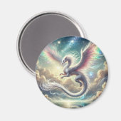 Weißdrache Magnet (Vorderseite/Rückseite)