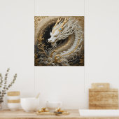 Weißdrache Poster (Küche)