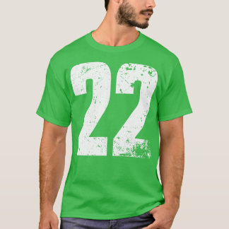 Weiße 22 Jersey Nummer Iowa BP17 TShirt