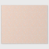 Weiße 3-D-Schneeflocken auf pfirsichfarbenem Hinte Geschenkpapier (Flach)