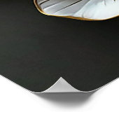 Weiße 3D-Blume Poster (Ecke)