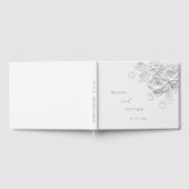 Weiße 3D-Blumenrosen | Hochzeit Gästebuch (Voll)