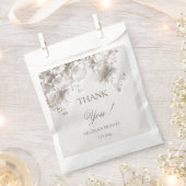 Weiße 3D-Rosen Hochzeit Danke Geschenktütchen (Ausgeschnitten)