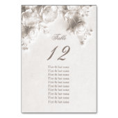 Weiße 3D-Rosen Hochzeitsgastnamen  Tischnummer (Rückseite)