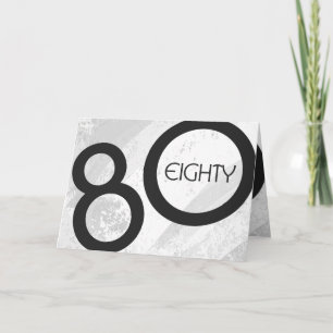 Weiße 80-Jahrzehnte Geburtstag Karte