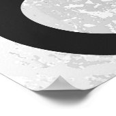 Weiße 80-Jahrzehnte Geburtstag Poster (Ecke)