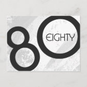 Weiße 80-Jahrzehnte Geburtstag Postkarte (Vorderseite)