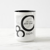 Weiße 80-Jahrzehnte Geburtstag Tasse (Zentrum)