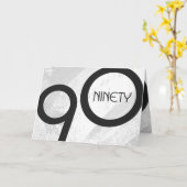 Weiße 90-Jahrzehnte Geburtstag Karte (Gelbe Blume)