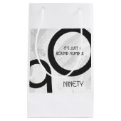 Weiße 90-Jahrzehnte Geburtstag Kleine Geschenktüte (Vorderseite)