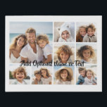 Weiße 9-Foto-Square-Collage mit schwarzem Skript Künstlicher Leinwanddruck<br><div class="desc">Für dieses Design können Sie quadratische oder selbstständige Fotos verwenden. Verwenden Sie acht quadratische Fotos,  um ein einzigartiges und persönliches Geschenk zu schaffen. Wenn Sie die Bilder anpassen müssen,  klicken Sie auf das Werkzeug anpassen,  um Änderungen vorzunehmen.</div>