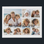 Weiße 9-Foto-Square-Collage mit schwarzem Skript Künstlicher Leinwanddruck<br><div class="desc">Für dieses Design können Sie quadratische oder selbstständige Fotos verwenden. Verwenden Sie acht quadratische Fotos,  um ein einzigartiges und persönliches Geschenk zu schaffen. Wenn Sie die Bilder anpassen müssen,  klicken Sie auf das Werkzeug anpassen,  um Änderungen vorzunehmen.</div>