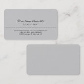 Weiße abgerundete Corner Light Gray Business Card Visitenkarte (Vorne/Hinten)