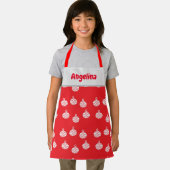 Weiße, abgerundete Linien zieren Schürze (Insitu)