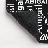 Weiße ABIGAIL-Bezeichnung auf schwarz Mousepad (Ecke)