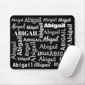Weiße ABIGAIL-Bezeichnung auf schwarz Mousepad (Mit Mouse)