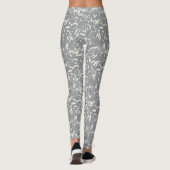 Weiße Abstrakte auf grauen Leggings (Rückseite)