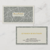 Weiße Abstrakte Linien Visitenkarte (Vorne/Hinten)