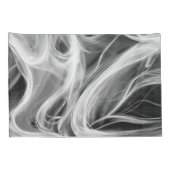 Weiße, Abstrakte Swirke-Optik auf schwarz Kissenbezug (Rückseite-Rechts)