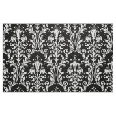Weiße Acanthus Damask auf Schwarz Stoff (Fat Quarter (45,7 x 55,9 cm))