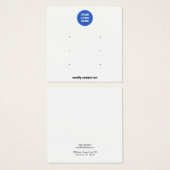 weiße Add-Logo-3-Stuhlvorratsanzeigekarte (Vorne & Hinten)