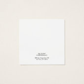 weiße Add-Logo-3-Stuhlvorratsanzeigekarte (Rückseite)