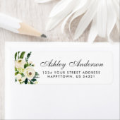 Weiße Adresse für Aquarellblumen (Insitu)