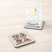 Weiße Affen Spaß Untersetzer (Rechte Seite)