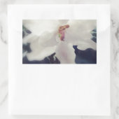 Weiße afrikanische ViolettBlume Rechteckiger Aufkleber (Tasche)