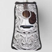 Weiße Akustikgitarre Golf Headcover (Rotieren 90)