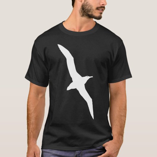 Weiße Albatros-im Flug Grafik T-Shirt (Vorderseite)
