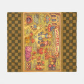 Weiße Alice im Wunderland Fleecedecke (Vorderseite (Horizontal))