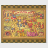 Weiße Alice im Wunderland Geschenkpapier (Flach)