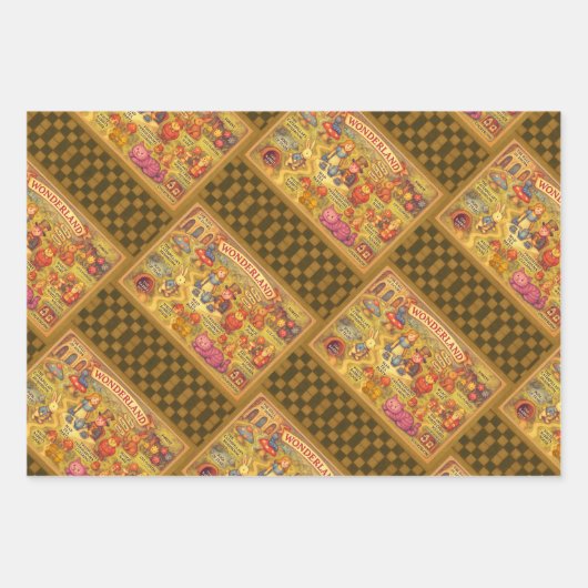 Weiße Alice im Wunderland Geschenkpapier Set (Vorderseite 3)