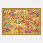 Weiße Alice im Wunderland Geschenkpapier Set (Vorderseite)