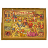 Weiße Alice im Wunderland Große Geschenktüte (Rückseite)