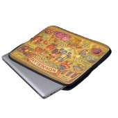 Weiße Alice im Wunderland Laptopschutzhülle (Vorne Knopf)