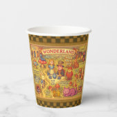 Weiße Alice im Wunderland Pappbecher (Rückseite)